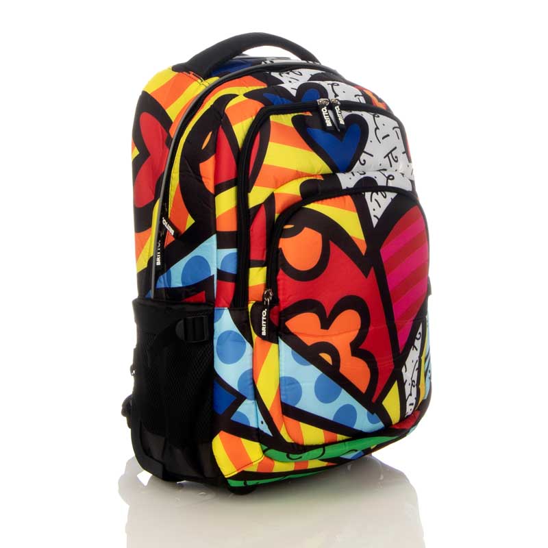 Mochila Con Ruedas Original Romero Britto Heart