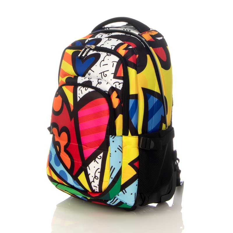 Mochila Con Ruedas Original Romero Britto Heart