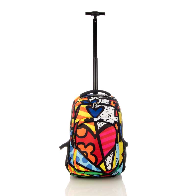 Mochila Con Ruedas Original Romero Britto Heart