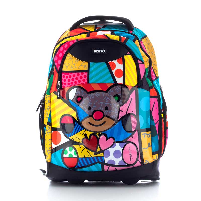 Mochila Original con Ruedas Romero Britto Oso
