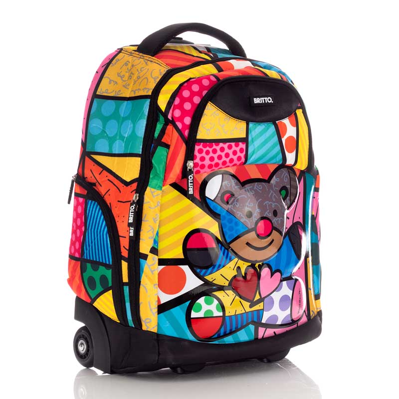 Mochila Original con Ruedas Romero Britto Oso