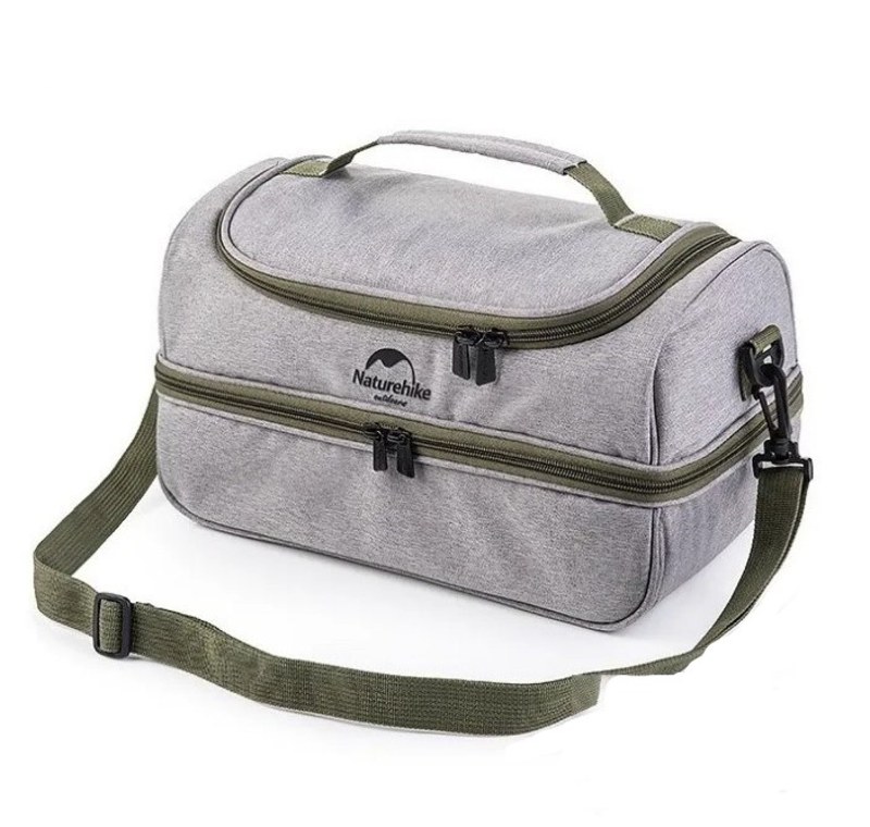 Bolsa Lonchera Termica Naturehike Con 4 Tuppers Picnic Con Banda Usb Para Calentar