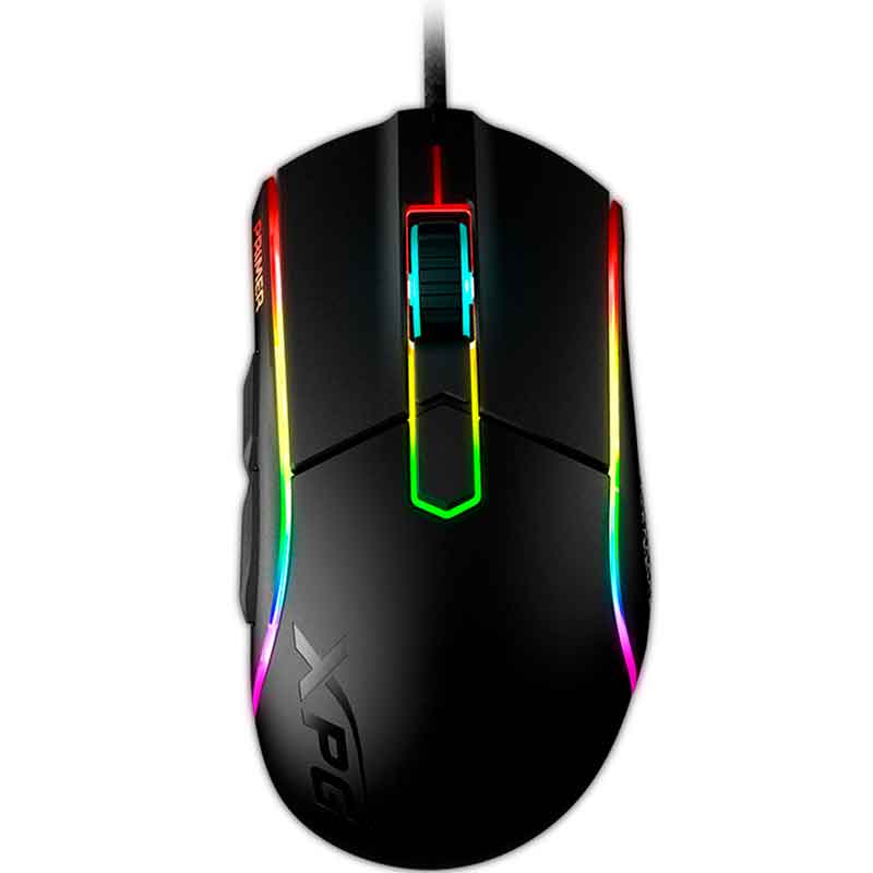 Mouse Gamer XPG PRIMER USB RGB 12000DPI 6 Botones PRIMER-BKCWW 