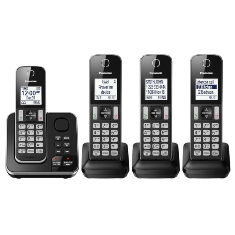 Telefono Inalambrico Panasonic KX-TGD394C Identificador Intercom Contestadora -REACONDICIONADO-