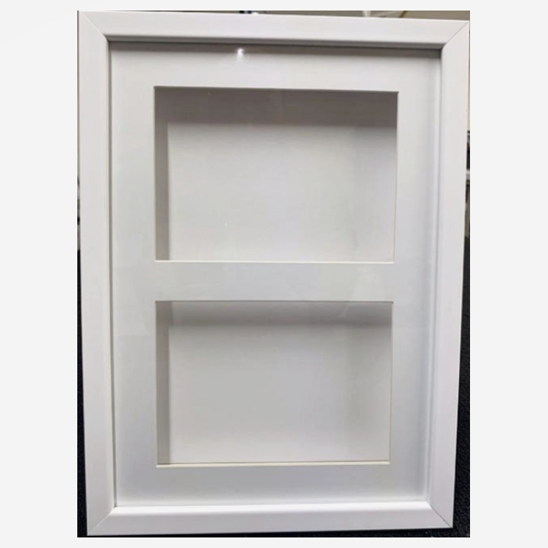 Hermoso Marco tipo caja para recuerdo y fotografia color blanco
