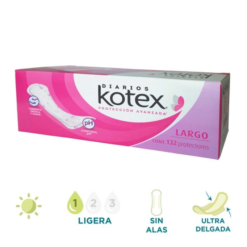 Pantiprotectores Kotex Largos 132 pzas