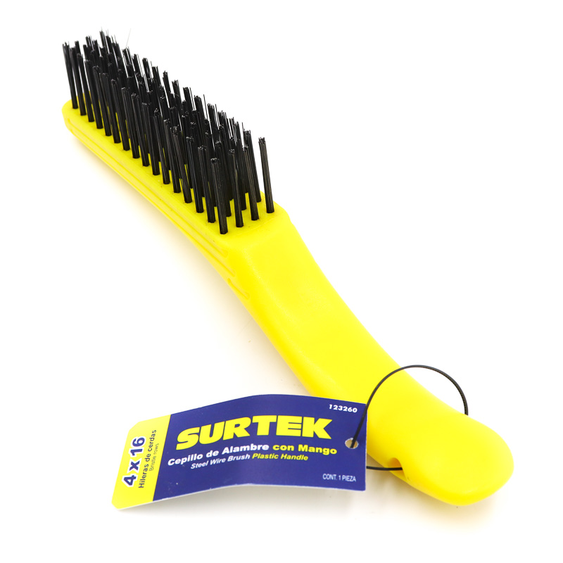 Cepillo De Alambre 4x16 Con Mango Surtek