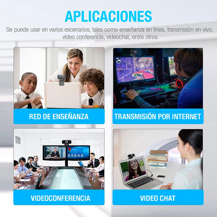 Camara web Webcam Full Hd Usb 20 microfono Pc Laptop video