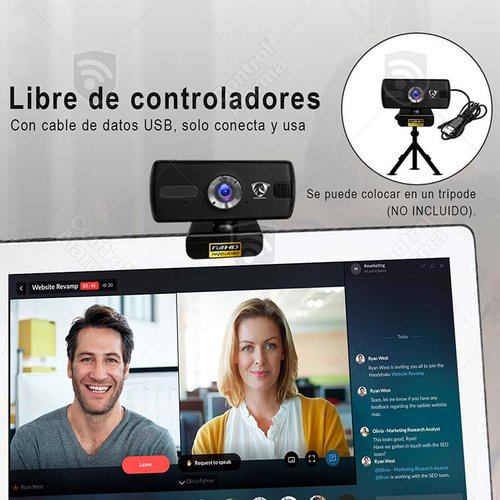 Camara Webcam Full Hd Usb Enfoque microfono Pc Laptop video