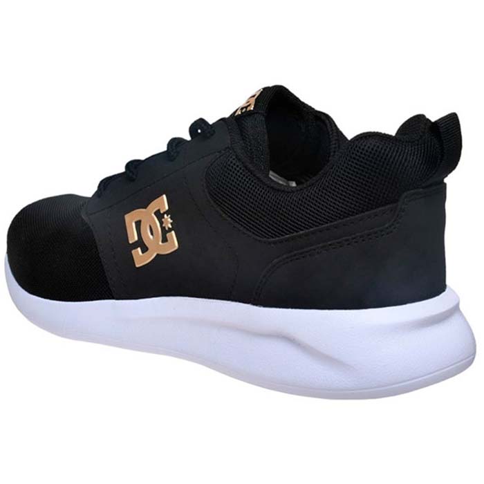 Tenis DC Mujer MIDWAY Negro Dorado