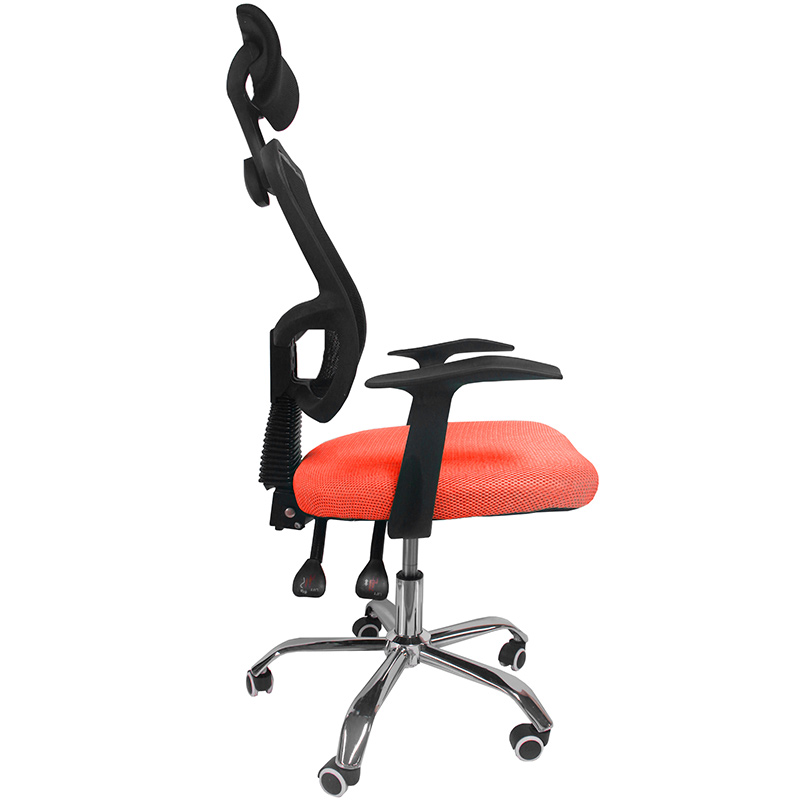 Silla Oficina Reclinable Cabecera Ajustable Sillon Ejecutivo Ergonomico Naranja