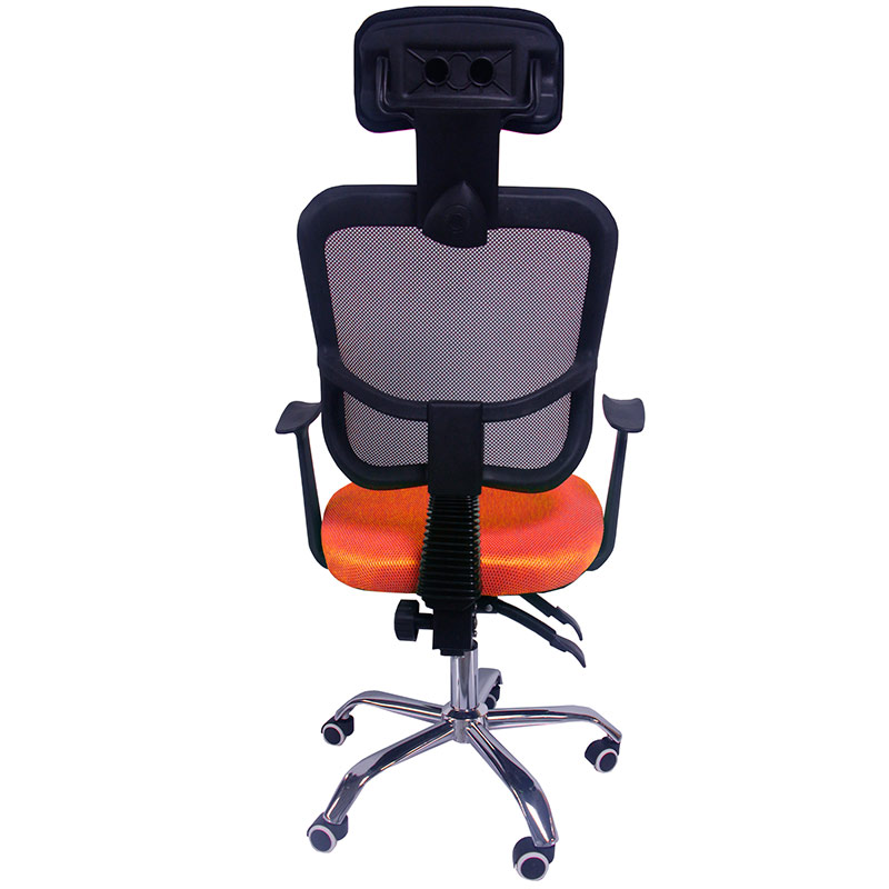 Silla Oficina Reclinable Cabecera Ajustable Sillon Ejecutivo Ergonomico Naranja