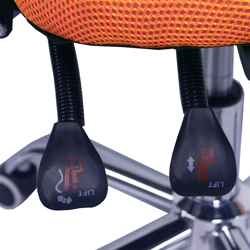 Silla Oficina Reclinable Cabecera Ajustable Sillon Ejecutivo Ergonomico Naranja