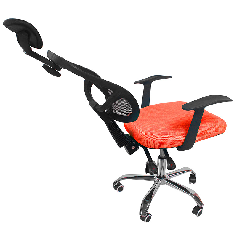 Silla Oficina Reclinable Cabecera Ajustable Sillon Ejecutivo Ergonomico Naranja