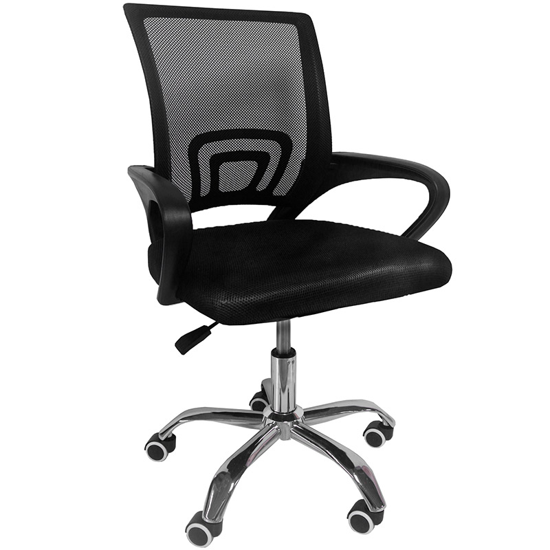 Silla Oficina Metal Respaldo Malla Antitranspirante Negra