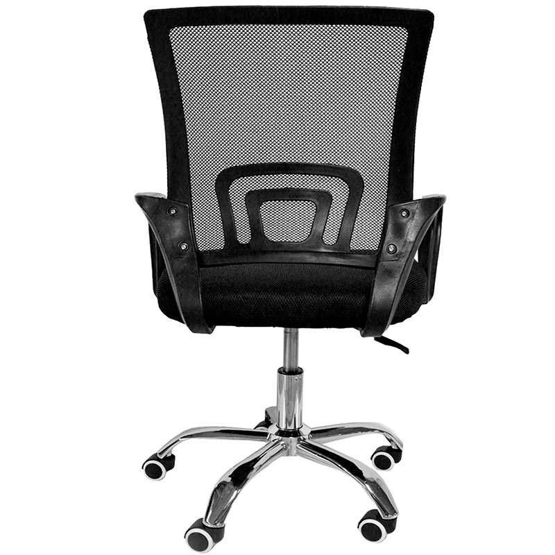 Silla Oficina Metal Respaldo Malla Antitranspirante Negra