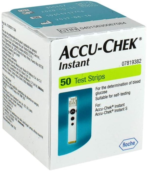 Glucómetro Accu Chek Instant + 60 tiras reactivas accu chek + 10 lancetas