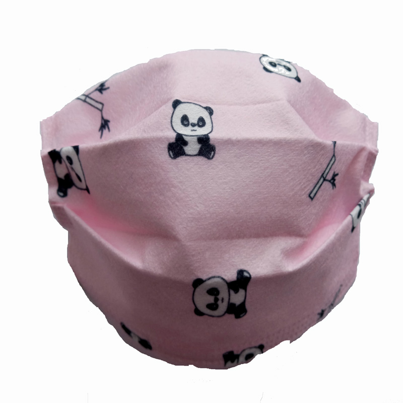 Caja con 50 Cubrebocas para NIÑOS Panda Rosa