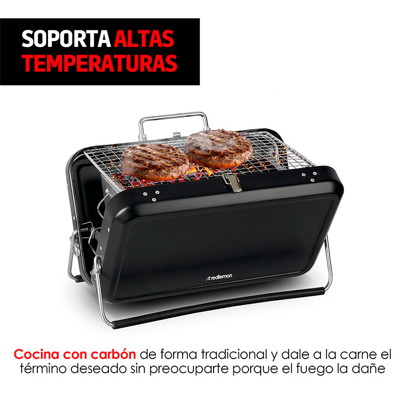 Asador Portátil Acero Inoxidable Plegable Maletín Redlemon