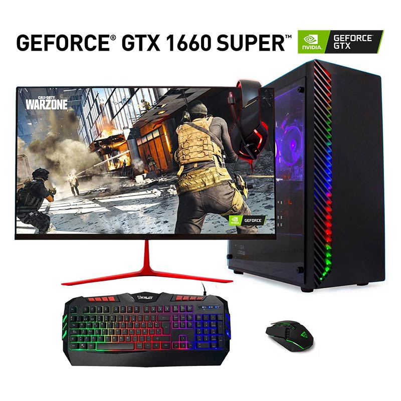 Xtreme Pc Gamer GeForce GTX 1660 SUPER Ryzen 5 16Gb SSD 240GB 1TB Monitor 144Hz 