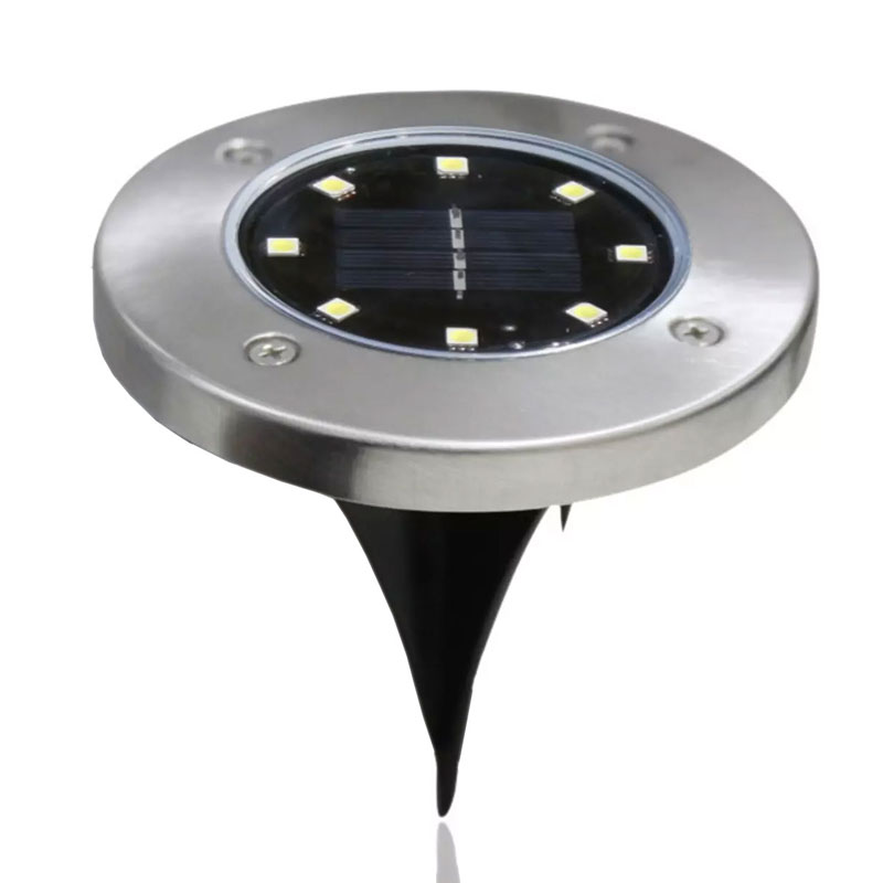 Lampara Solar De Piso 8 Leds Luces Para Exterior Impermeable