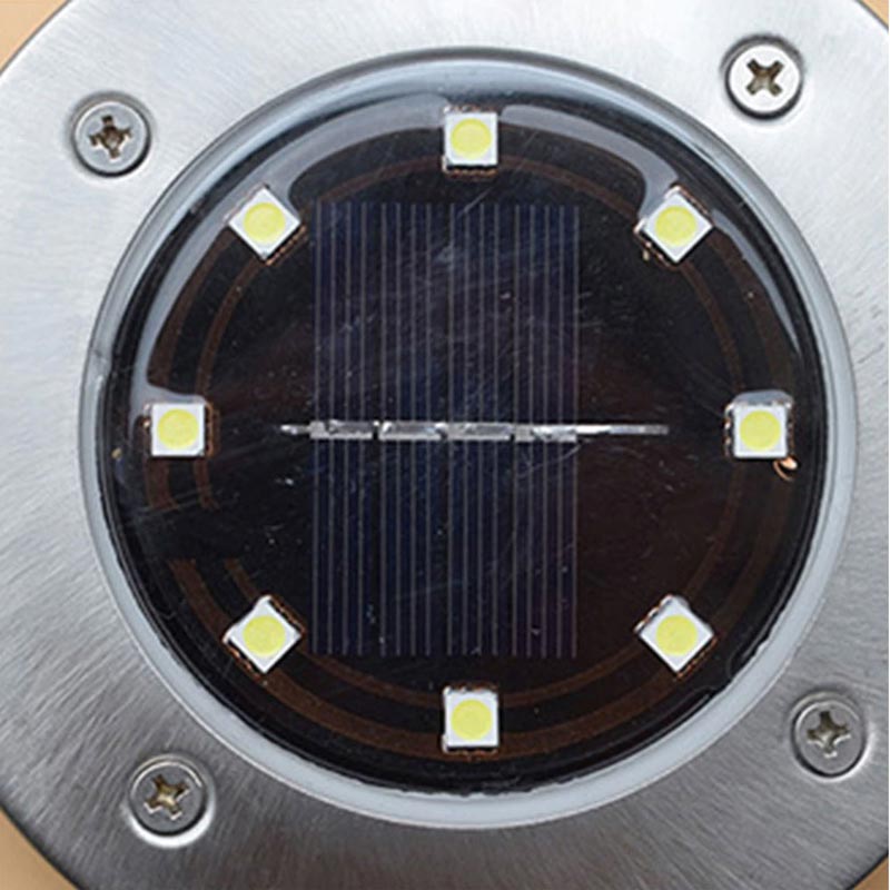 Lampara Solar De Piso 8 Leds Luces Para Exterior Impermeable