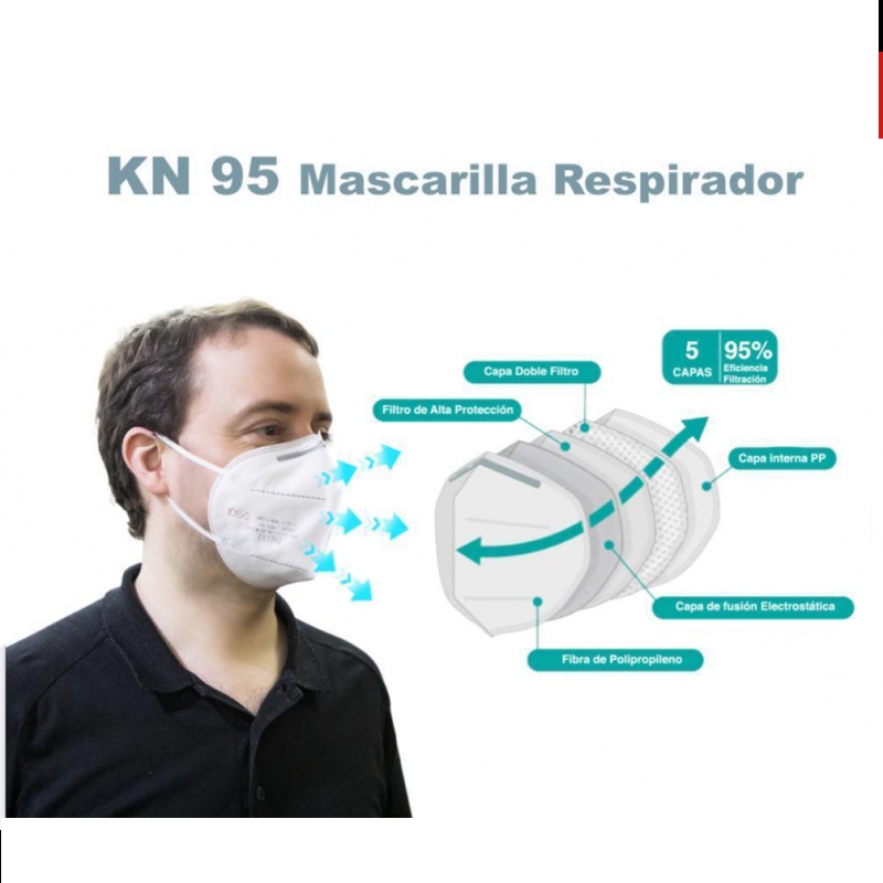 500  pcs Cubreboca Mascarilla mascara N95 Kn95