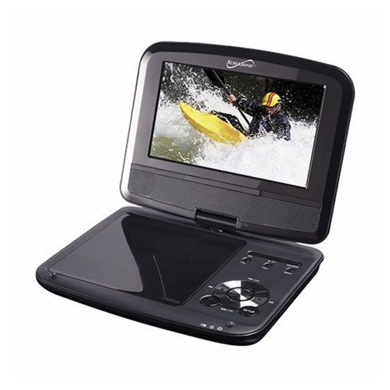 Reproductor DVD Supersonic SC-257 7" Portatil USB Sintonizador TV - Negro