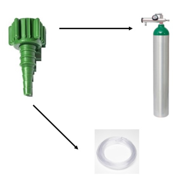 2 CONECTORES COLA DE RATÓN PARA OXIGENO.