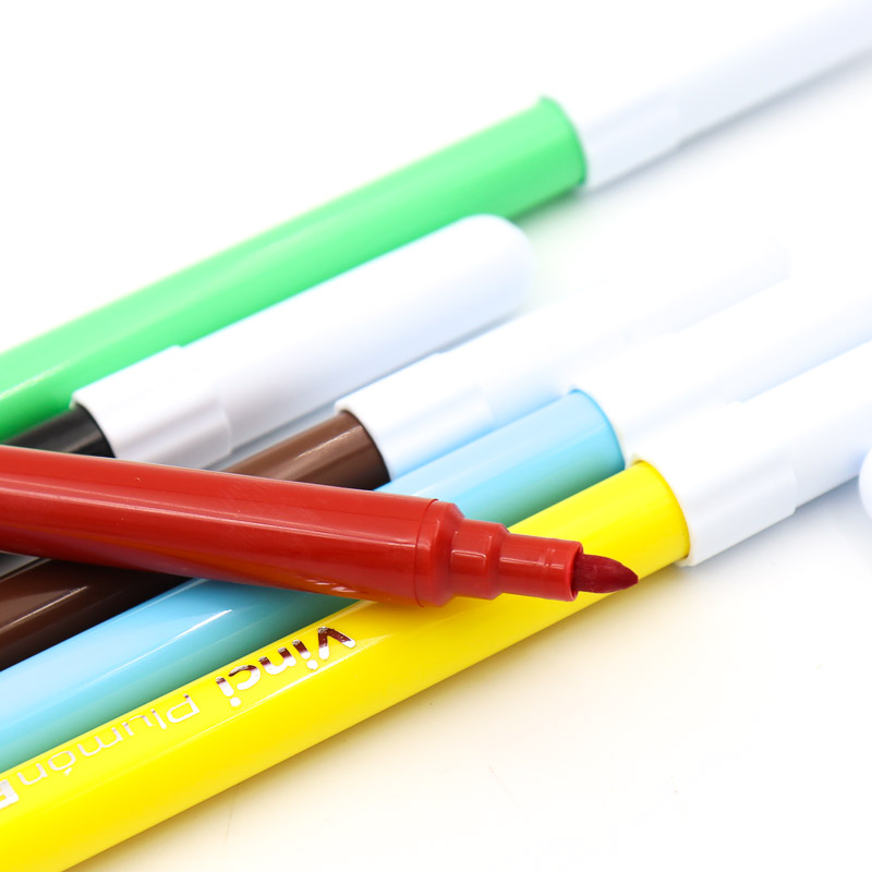 Plumones De Colores Delgados Lavables Vinci 6 Pzas