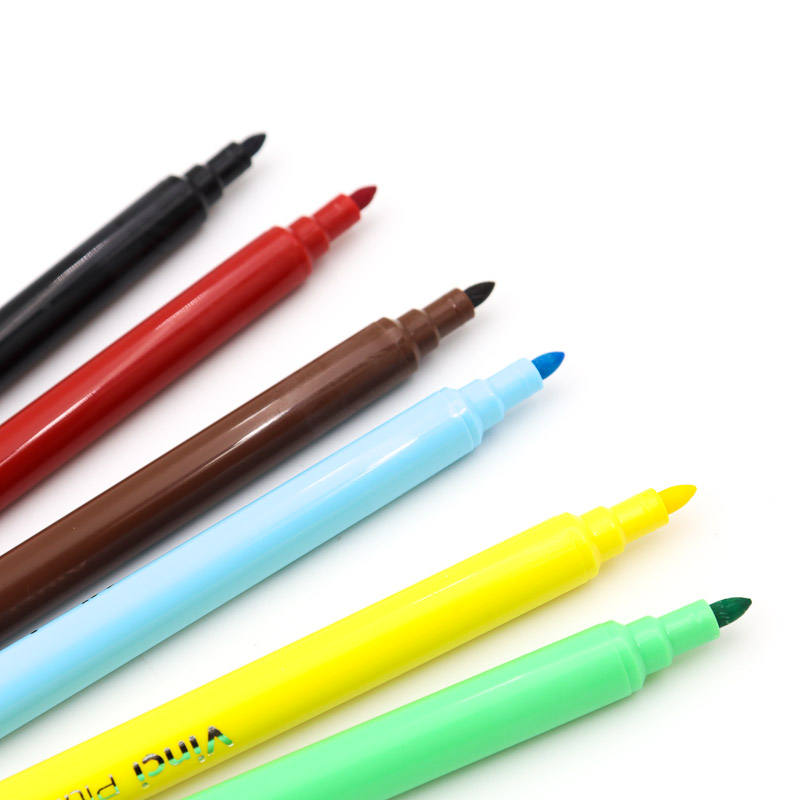 Plumones De Colores Delgados Lavables Vinci 6 Pzas