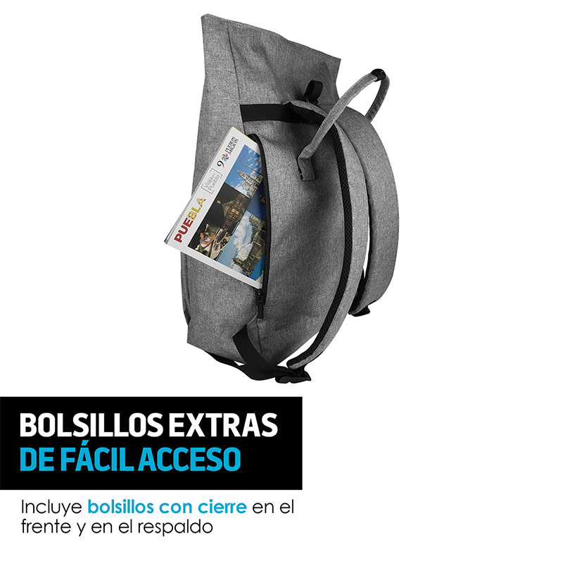 Mochila para Laptop Antirrobo Broche Ajustable USB Redlemon.