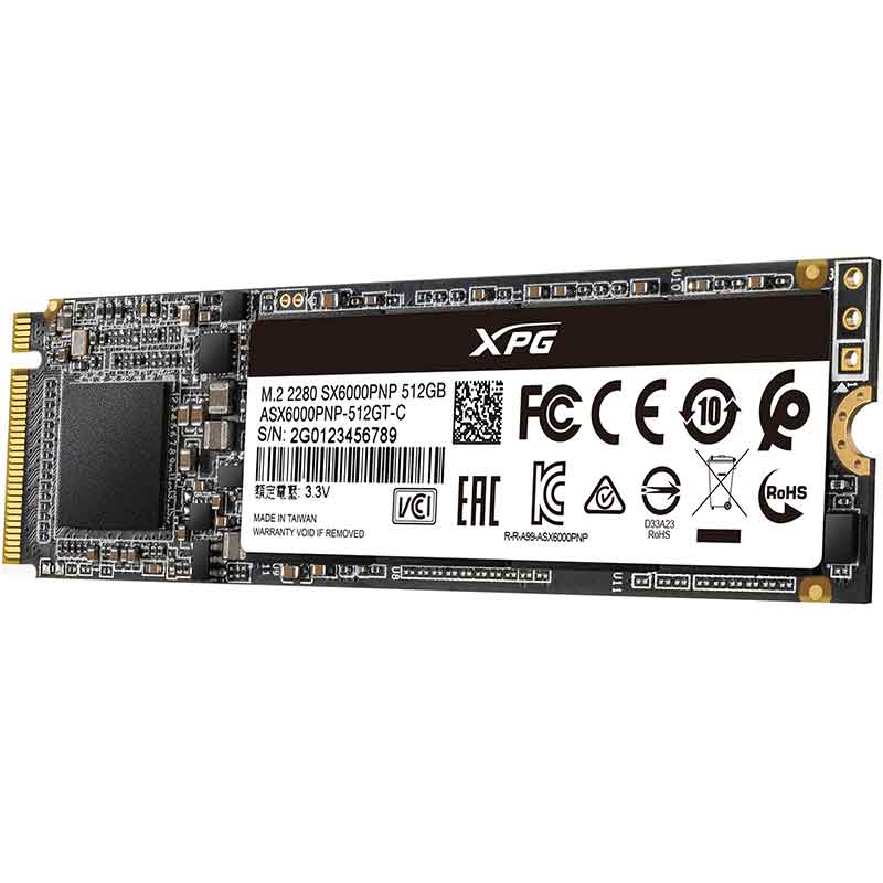 Unidad de Estado Solido SSD M.2 512GB XPG SX6000 PRO NVMe PCIe 3.0 2100/1400 MB/s ASX6000PNP-512GT-C 