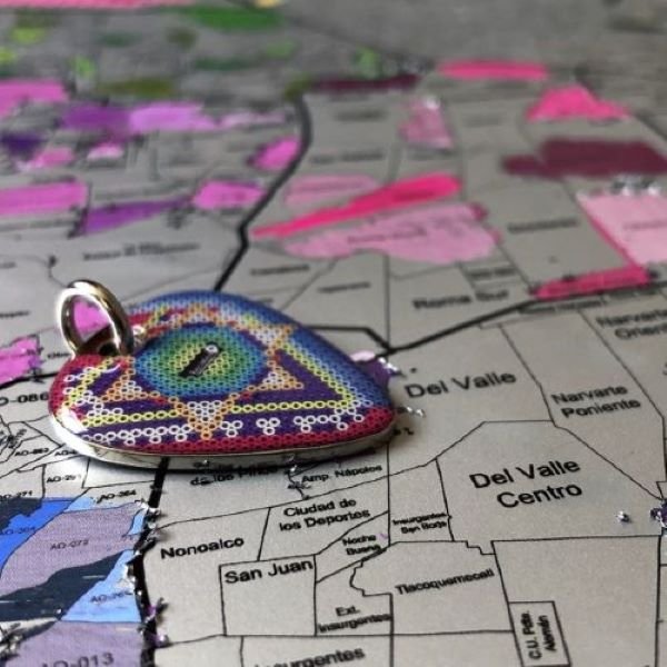 Rasca Mapa de la Ciudad de México dividida en colonias