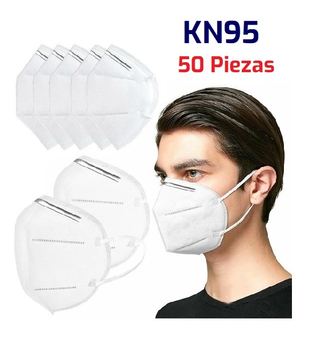 RESPIRADOR MASCARILLA CUBREBOCAS KN95 CERTIFICADO FDA CE - 50 PIEZAS