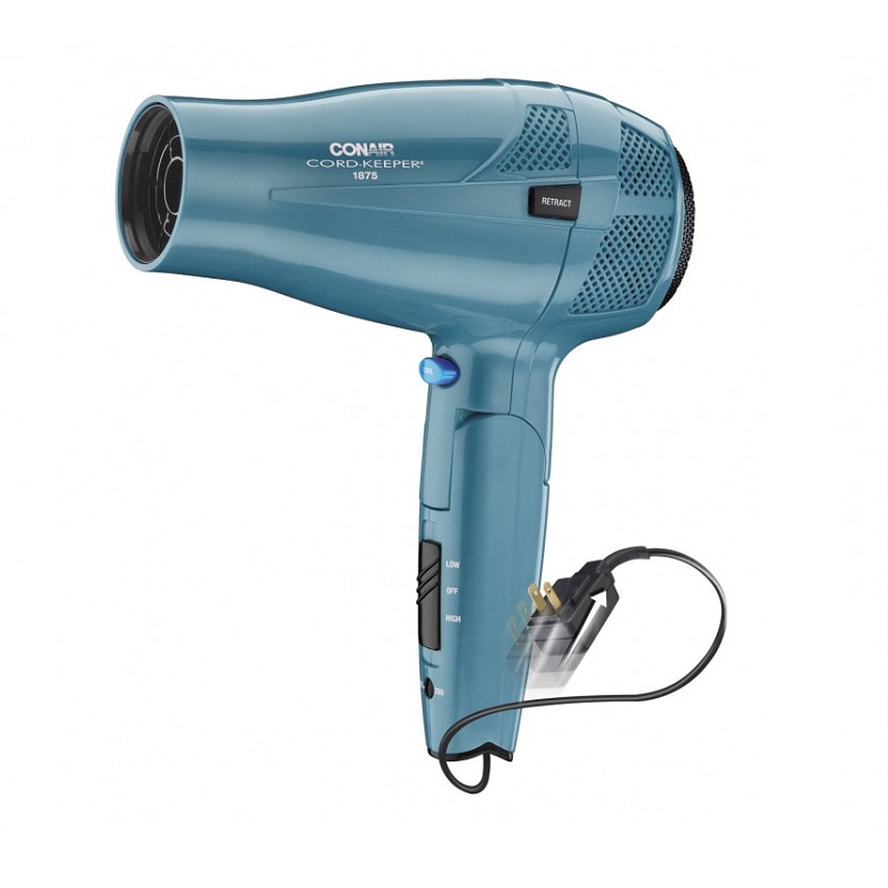 Secadora de cabello plegable Conair Cord-Keeper 289TPR Azul Turquesa