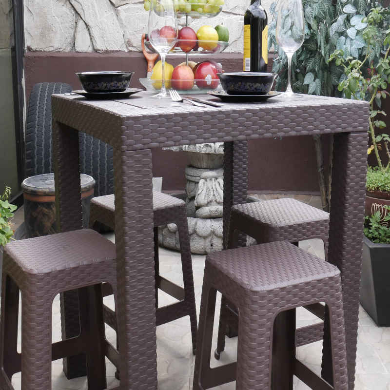 Set de jardín tipo rattan The Smart Home