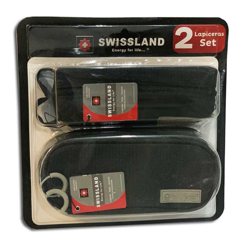 SWISSLAND SET DE 2 LAPICERAS NEGRO