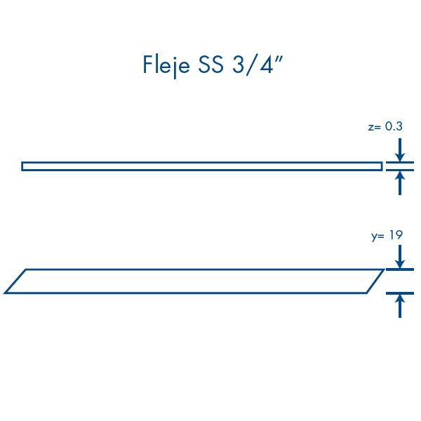 FLEJE DE ACERO INOXIDABLE ANCHO 3/4", ESPESOR DE 0.3 MM, ROLLO DE 30.5 M CON AUTODESPACHADOR MARCA THORSMAN 4800-01000.