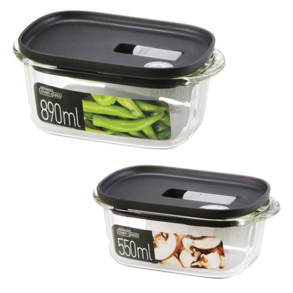 Set de Refractarios De Vidrio Con Tapa Lock&Lock