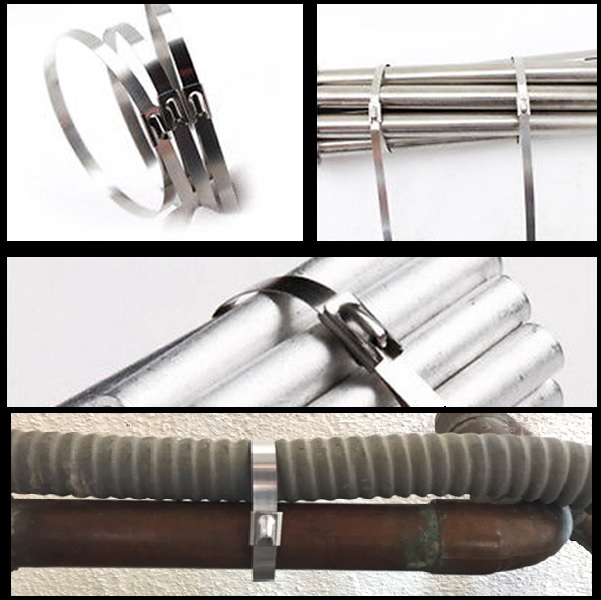 CINTURON DE ACERO INOXIDABLE DE 36 CM X 4.6 MM BOLSA CON 100 PZAS MARCA THORSMAN 4100-02000.