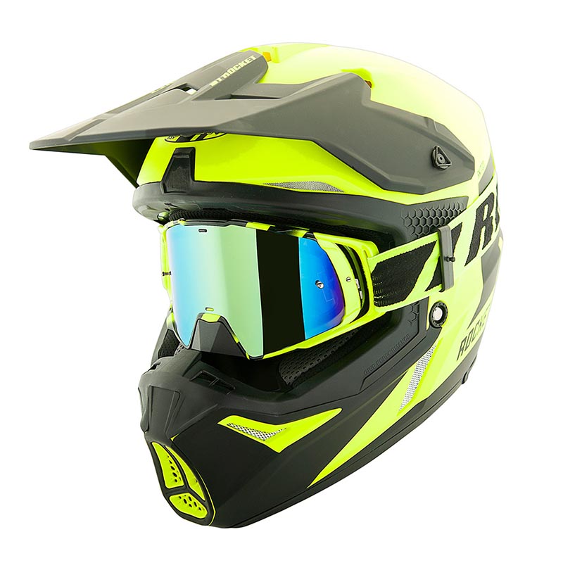 CASCO JOE ROCKET RKT 22 ROCKET RACING + GOGGLES DE REGALO