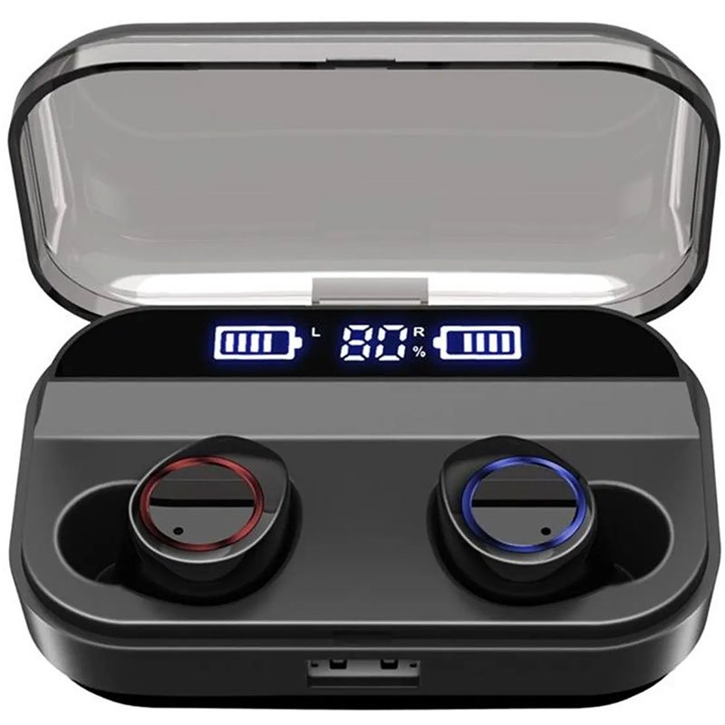 Fralugio Audifonos Bluetooth Manos Libres Tactiles Sumergibles 5.0 Con Power Bank 