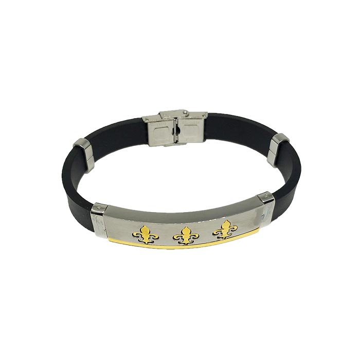 Pulsera Para Hombre de Cuero y  Acero Quirúrgico, Durable