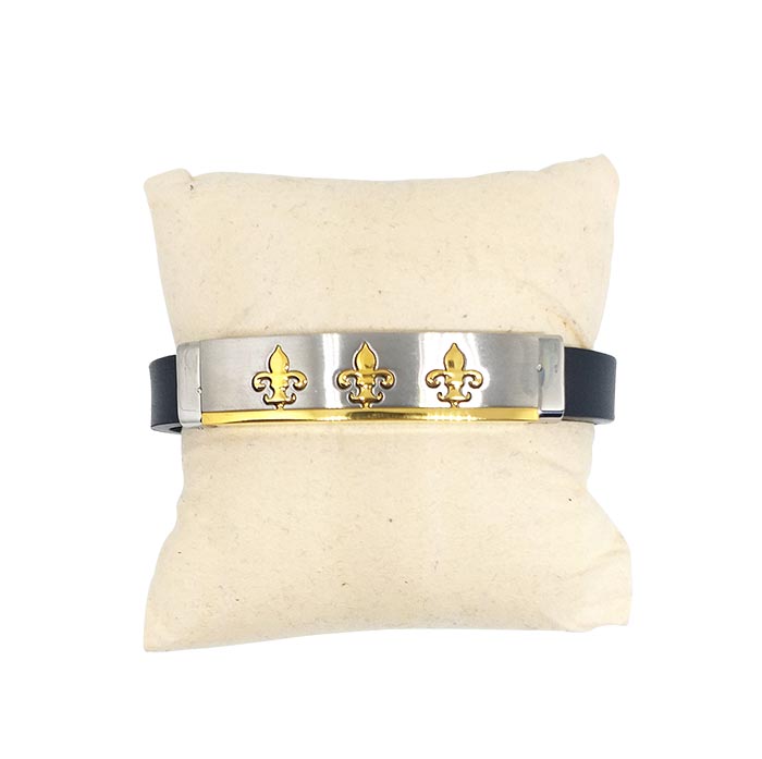 Pulsera Para Hombre de Cuero y  Acero Quirúrgico, Durable