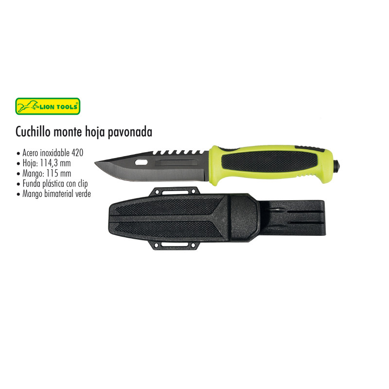 Cuchillo Táctico Monte Campismo Hoja Pavonada Lion Tools Mod.9437