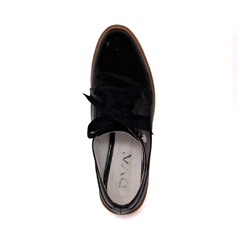Mules De Plataforma Vida Leve Para Mujer Charol Color Negro