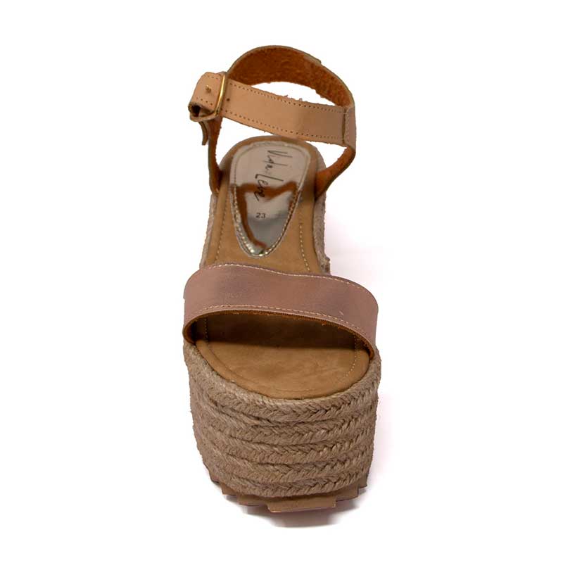 Sandalia De Plataforma Vida Leve Para Mujer Color Rose Gold