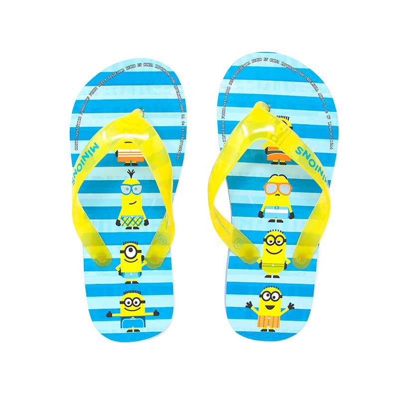 Sandalia Para Niño Minions Color Azul Estampado Minion Happy