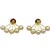 Aretes Charlote 5 Perlas-Baño de Oro 18K-Dorado